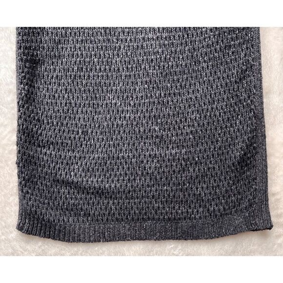 Theory Gray Avelina Airmix Wool Mohair Blend Open Knit Sweater Dress, Medium - Picture 15 of 16